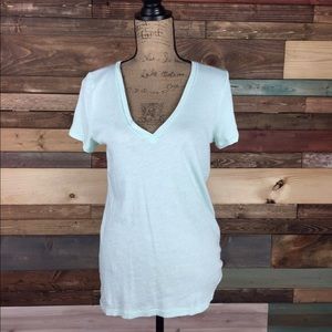 J crew vintage cotton v neck in blue